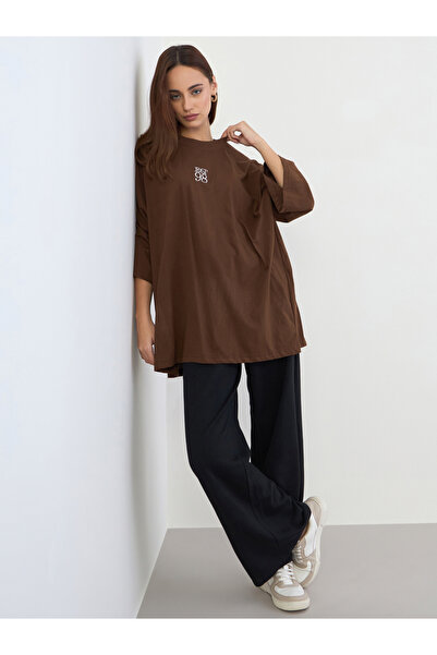 Styli Plus Size Oversized Round Neck T-Shirt