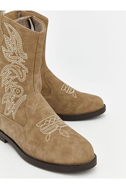 LC Waikiki LCW STEPS Süet Görünümlü Kız Çocuk Kovboy Bot