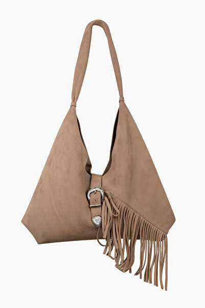 HBS Bag 100% Genuine Leather Ecru Shoulder Bag