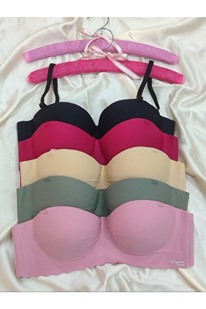 Love Angels Laser Cut Stitch-Free Bras, Padded Non-Marking Underwire-Free Bra Set of 5