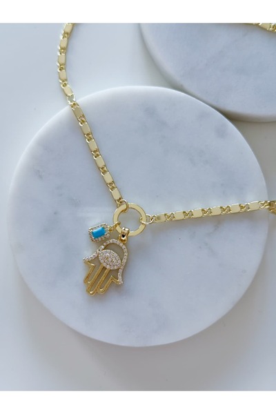 CHARMLUCKY Special Series Hamsa Charm Long Necklace