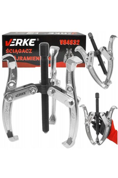 VERKE Bearing puller press, 6" 3 arms,