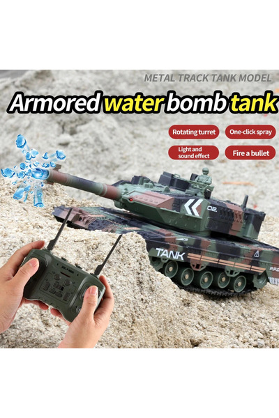 Cici Oyuncak Uzaktan Kumandalı Şarjlı Dumanlı Su Topu Atan Savaş Tankı Full F...