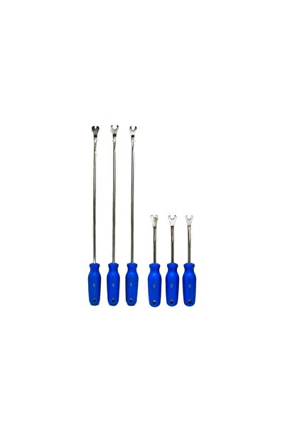 SATRA Set of 6 extractors for removing upholstery clips, 240 mm - 490 mm,
