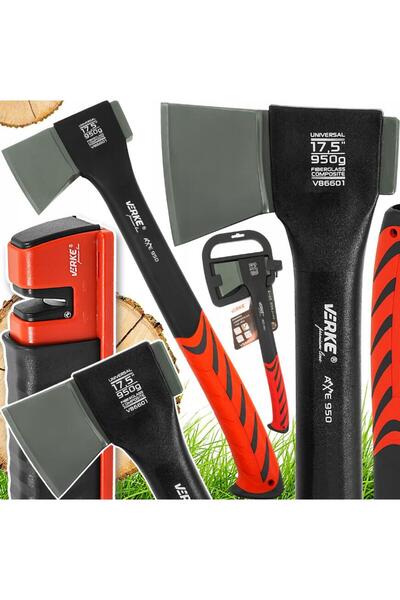 VERKE Universal carpentry axe, rubberized handle, 950G,