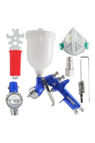 VERKE Pistol de vopsit pneumatic 1,4mm pahar 600 ml