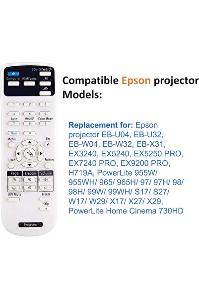 Generic Smartby Universal Projector Remote Control for Epson Projectors