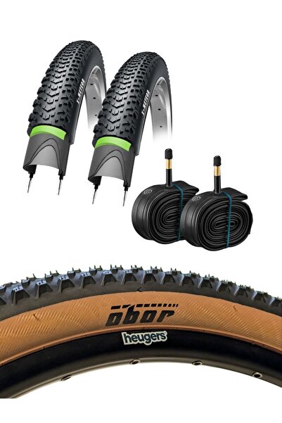heugers Obor 26x2.10 Amber Yanak Zırhlı Dış ve İç Lastik Seti - 3mm Green Shield & Jet Compound