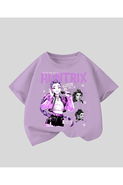 Toum Dompuleri Fashion Kpop Demon Hunterix Kids Design Unisex Oversized T-Shirt