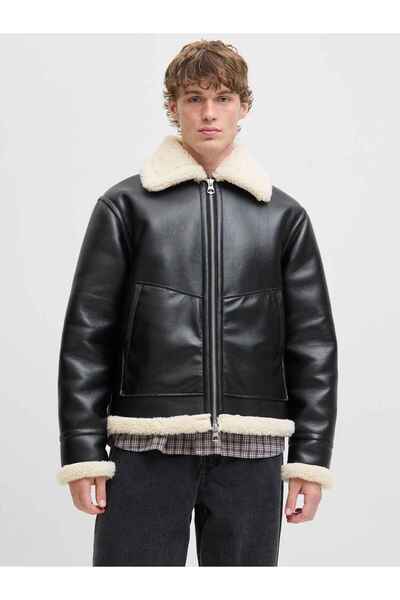 Jack & Jones Liverpool Aviator Faux Leather Men's Jacket 12282948