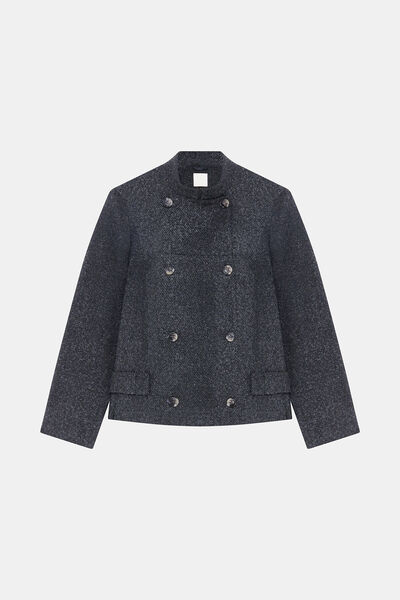 W Collection ANTRASİT KRUVAZE KISA KABAN