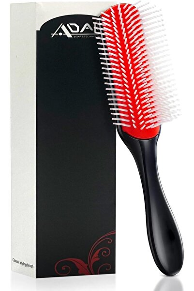 adak فرشاة شعر للنساء والرجال، للشعر المجعد أو الجاف أو المبلل. فرشاة مكونة م...