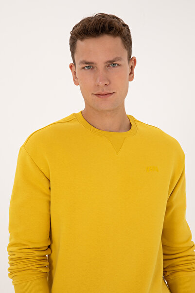 U.S. Polo Assn. Men's Yellow Basic Sweatshirt 50313757-Vr094