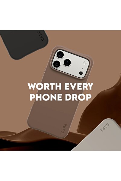 CARE by PanzerGlass® Θήκη για iPhone 17 Pro Max, Μοντέρνα θήκη, Αντιολισθητική, Αντιδακτυλική, Καφέ