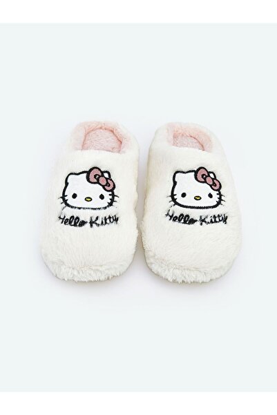 LC Waikiki Lcw Steps Hello Kitty Embroidered Girls' Plush House Slippers