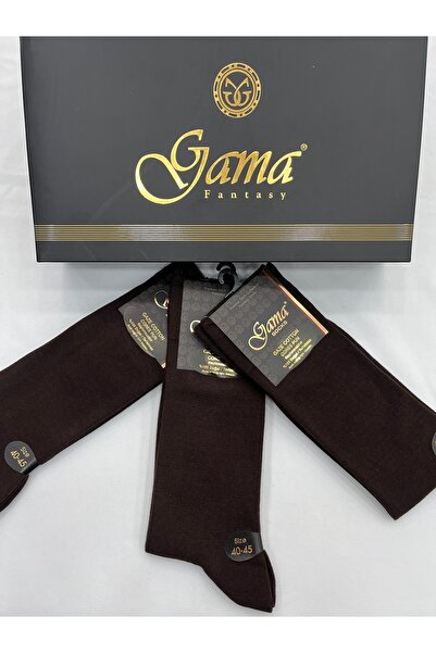Gama Çorap 3 Pieces of Gaze Cotton 100% Natural Nylon-Free Thick Winter Men's Socks