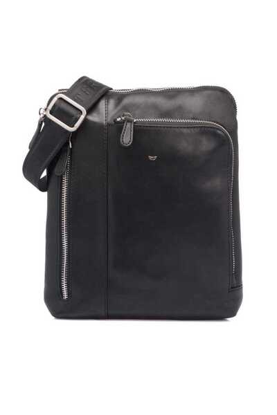 Tergan Siyah Hakiki Deri Erkek Çapraz Askılı Çanta - S1AC00021274-C59