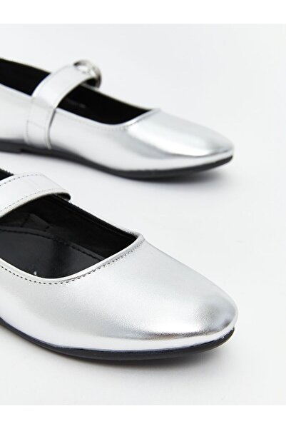 LC Waikiki Lcw Steps Shiny Leather Look Girls' Ballerinas