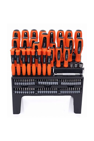 Kraft Set surubelnite si biti 100 elemente, cu suport pentru depozitare,