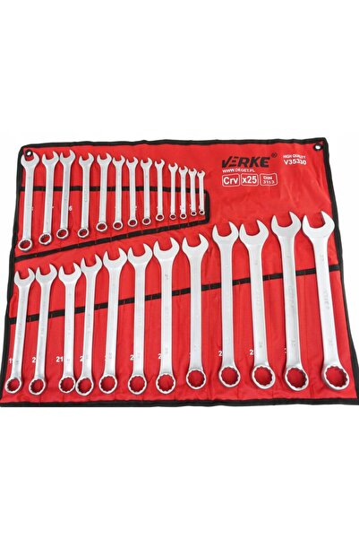 VERKE Combination wrench set, 6-32 mm, 25 pieces, chrome-vanadium,