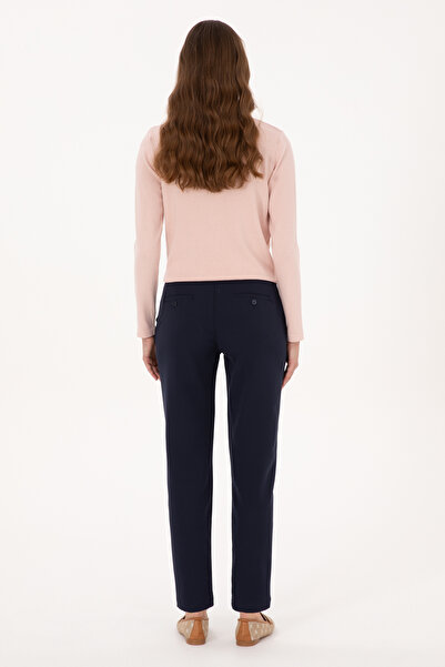 U.S. Polo Assn. Women's Navy Blue Canvas Trousers 50309259-Vr033