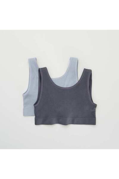 KİABİ عبوة من 2 حمالة صدر باللون الرمادي