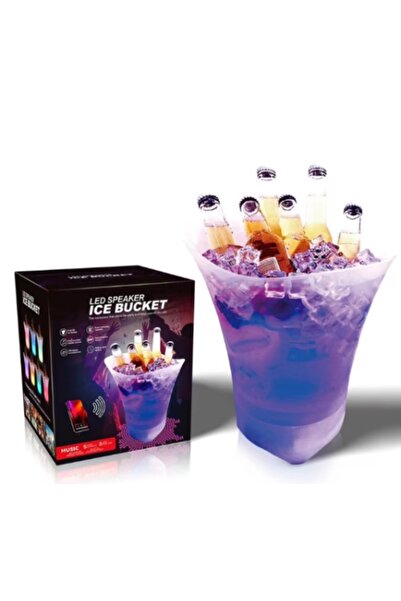 Razo LED Ice Bucket with Bluetooth Speaker – Multicolor Lighting, USB Rechargeable, for Wine, Beer or C