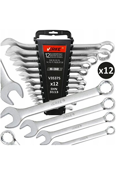 VERKE Set of 12 combination wrenches, 6-32 mm, 12 pieces, chrome-vanadium,