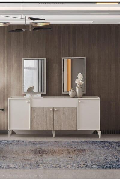 Erezogulları Mobilya Petra Çekmeceli Dolaplı Aynasız Büfe Konsol 180x48x78cm