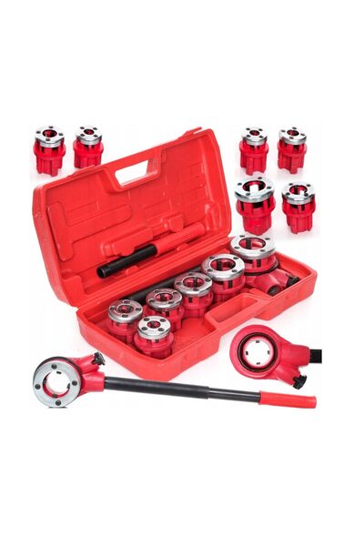 Kraft Pipe threading kit, 7 pieces, 1/4"; 3/8"; 1/2"; 3/4"; 1"; 1-1/4",