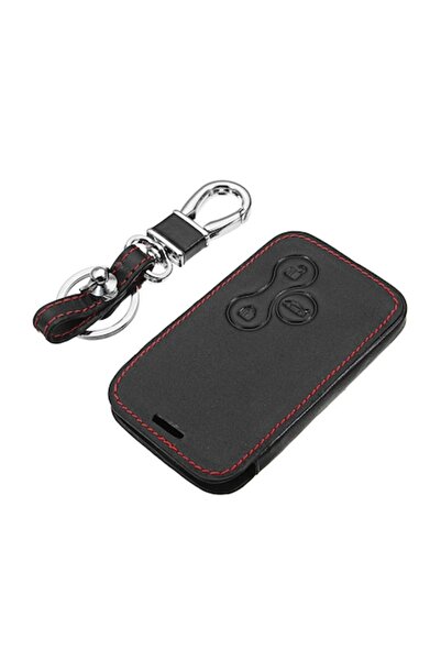 VTH Husă cartela 3 butoane din piele ecologica - Renault Clio Logan Megane Koleos Scenic