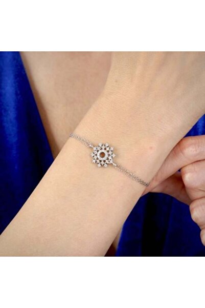 kahramancorner سوار نسائي من الفضة الإسترلينية عيار 925 مطلي بالروديوم