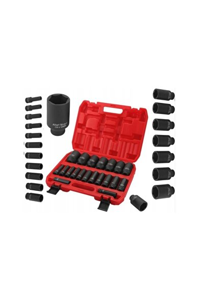 Kraft Impact socket set, 1/2" hex, 10 - 38mm, 20 pieces,