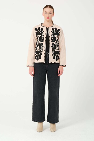 Hatun Atila Jachetă brodată HatunAtila 7862 Bej