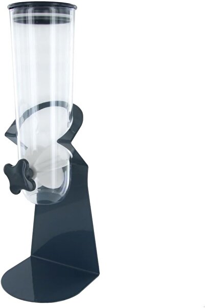 CMP Cereal Dispenser with Large Metal Base for Dry Grains - Black (CMP)