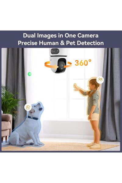 Imou 6MP Dual Security Camera (Ranger Dual Pro) — Indoor 2K+2K, Color Night Vision, 2-Way Audio, H