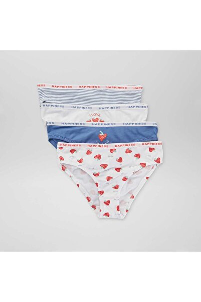 KİABİ Pack of 4 printed briefs BLUE