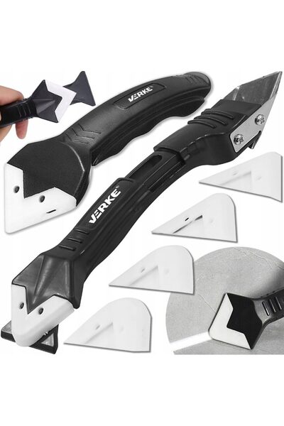 VERKE Set aplicator si razuitor silicon pentru bucatarie, baie, podea, ferest...