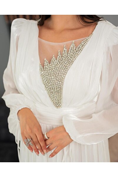 CAREZZA Elbereth – Star Stone Transparent Detailed Evening Dress