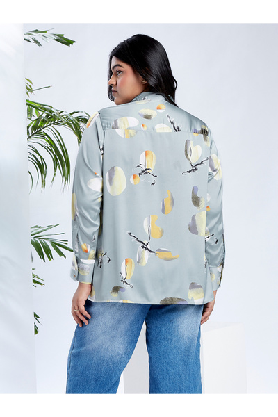 Globus By Styli Plus Size Long Sleeve Printed Shirt