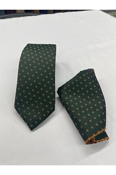 GİORGİ CORN TURUNCU KARELİ YEŞİL KRAVAT