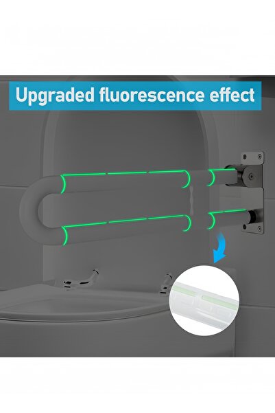 Generic 60cm collapsible toilet grab bar, stainless steel collapsible grab bar