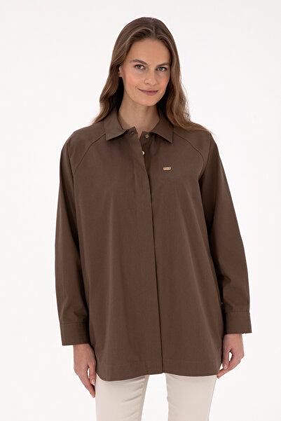 U.S. Polo Assn. Women's Brown Long Sleeve Shirt 50316399-Vr029