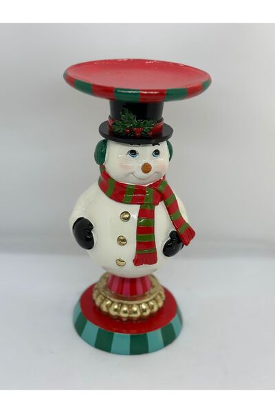 Armonia Floral Christmas decoration, snowman-shaped candle holder