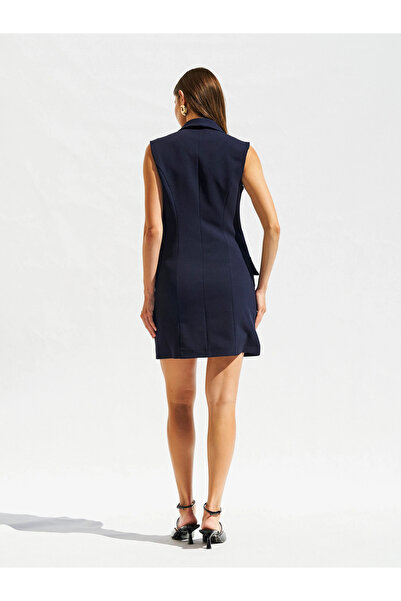 Womengrom Lefon Women's Sleeveless Double-Breasted Jacket Dress