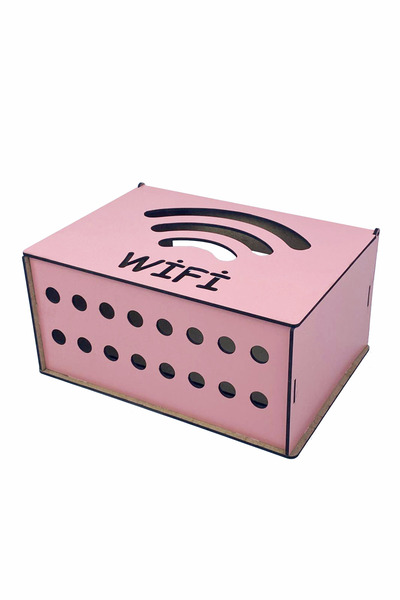 kutuTR Decorative Modem Storage Box / Wifi / Pink