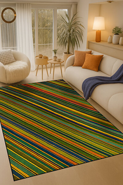 Rugs Modern Halı سجادة موسو ذات نمط متقاطع منسوجة بألوان خضراء وقاعدة منسوجة ...