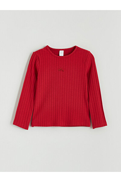 LC Waikiki Peak Yeni Sezon Uzun Kollu Nakışlı Kız Çocuk Tişört