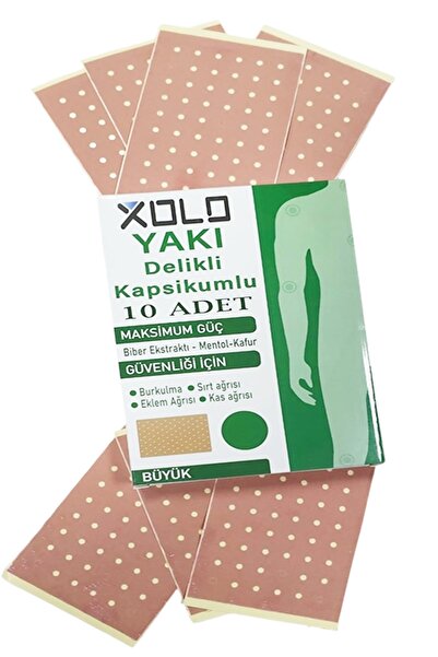 xolo Kapsikumlu Vücut Yakısı 10 Adet Isı Etkili Vücut Yakısı Kas Boyun Bel