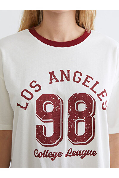 LC Waikiki Peak New Season Crew Neck Printed Women's Pajama Set